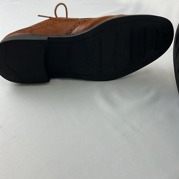 COLE HAAN Men Collen Wing Tip II British Tan Brown Oxford C12489 SZ 9.5 - Picture 10 of 16